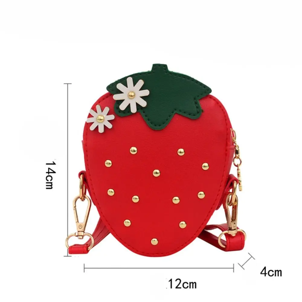 Mini Purse Cute Strawberry Purse Toddler Kids Wallet Shoulder Bag Crossbody Bags for Little Girls