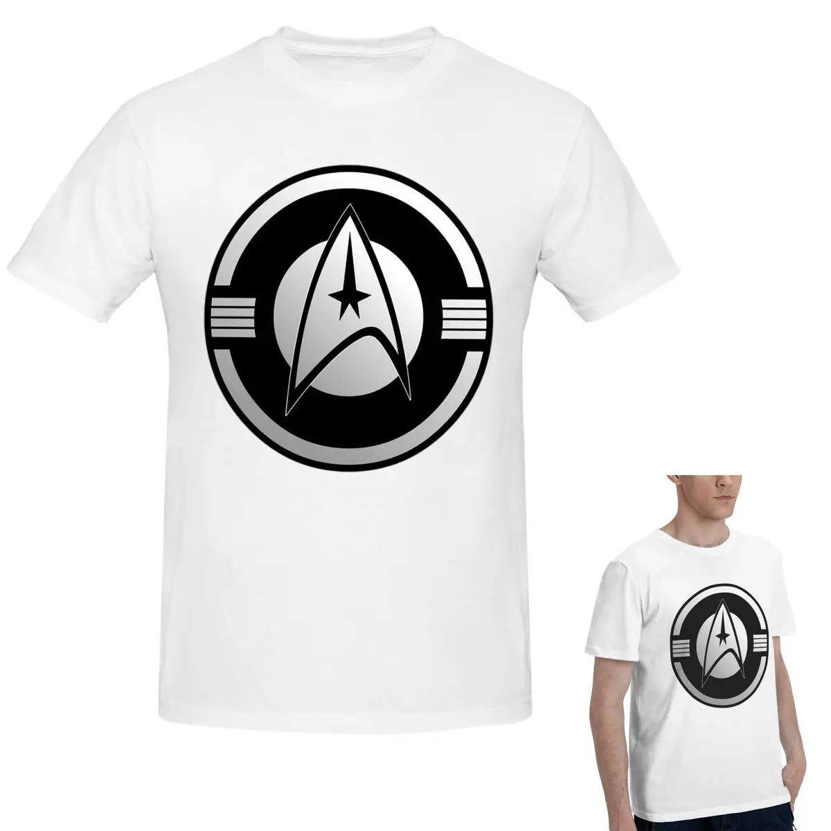 

100% хлопок, футболка Star Treks Science Fiction, сериал, мужская забавная футболка большого размера, мужские летние рубашки с круглым вырезом, топы, S-6XL