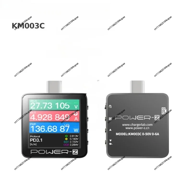 ChargerLAB POWER-Z KM003C USB PD3.1 Protocol Tester 48V Wide Range Dual Type-C Voltage Current Power Detector Analyzer