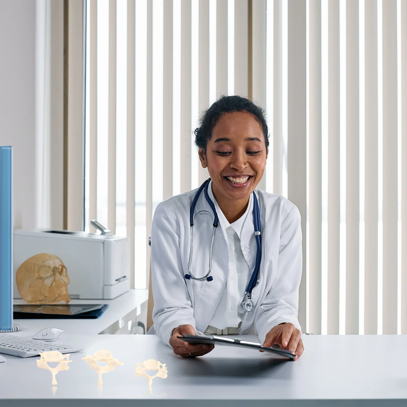 Bone Props Cervical Spine Model Spinal Column Vertebrae Doctor Study PVC Anatomical Anatomy Medical