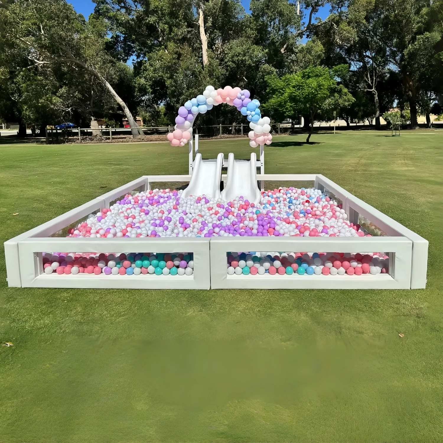 Kids Indoor Fun Space Rectangular Soft Play White Pool Ball Pit Foam Set Pool Play Party Playground kinder Rental Equipmentpromo