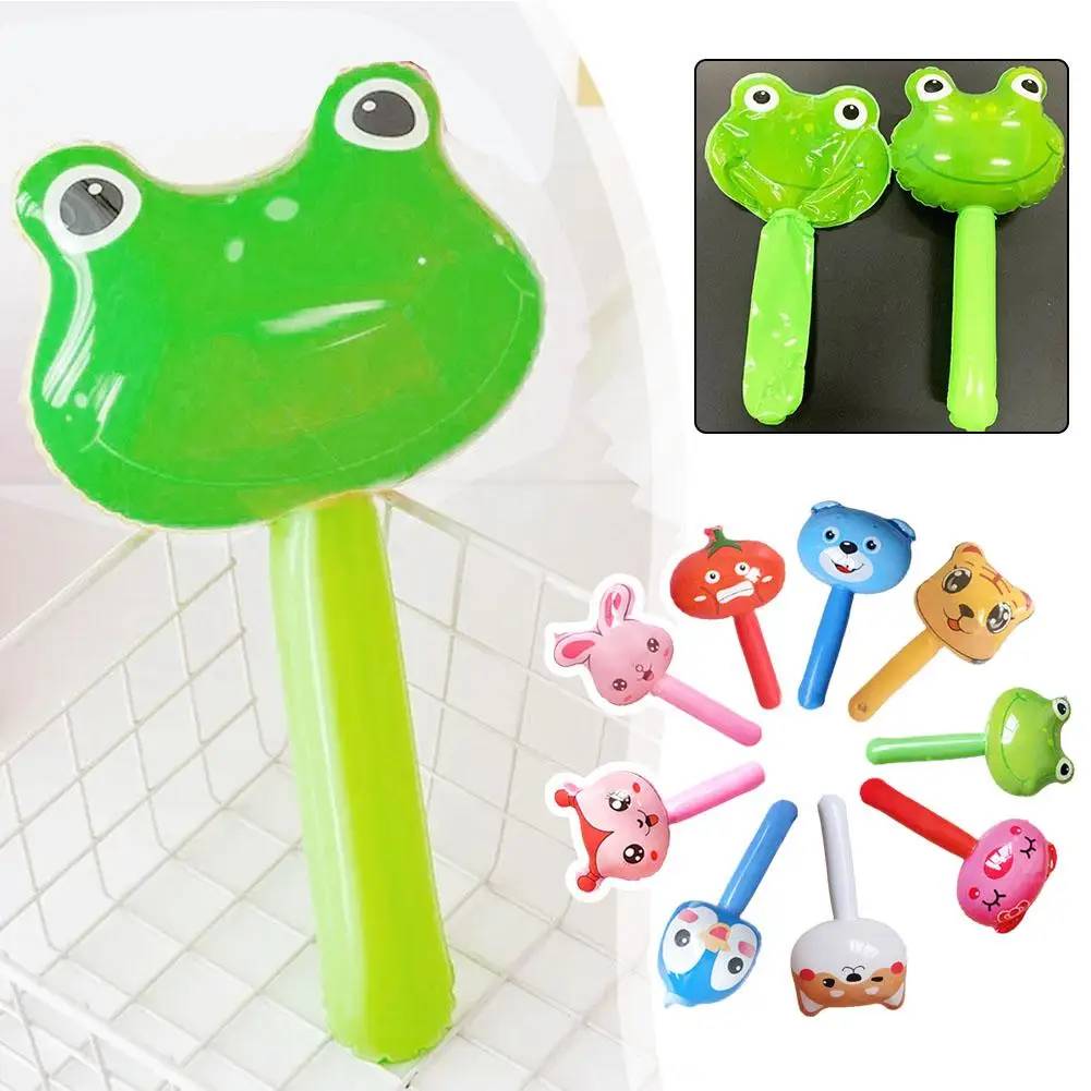 1PC Random Animal-shaped Hammer Soft Does Not Hurt Inflatable Hammer Inflatable Toys Baby Gift Small Children's Bell Balloo R4H3