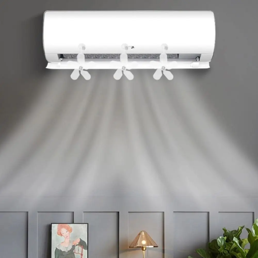 3Pcs Wall Mounted Conditioning Guide Fan Plastic Windmill Shaped Air Conditioner Windshield Anti Direct Blowing Adjustable