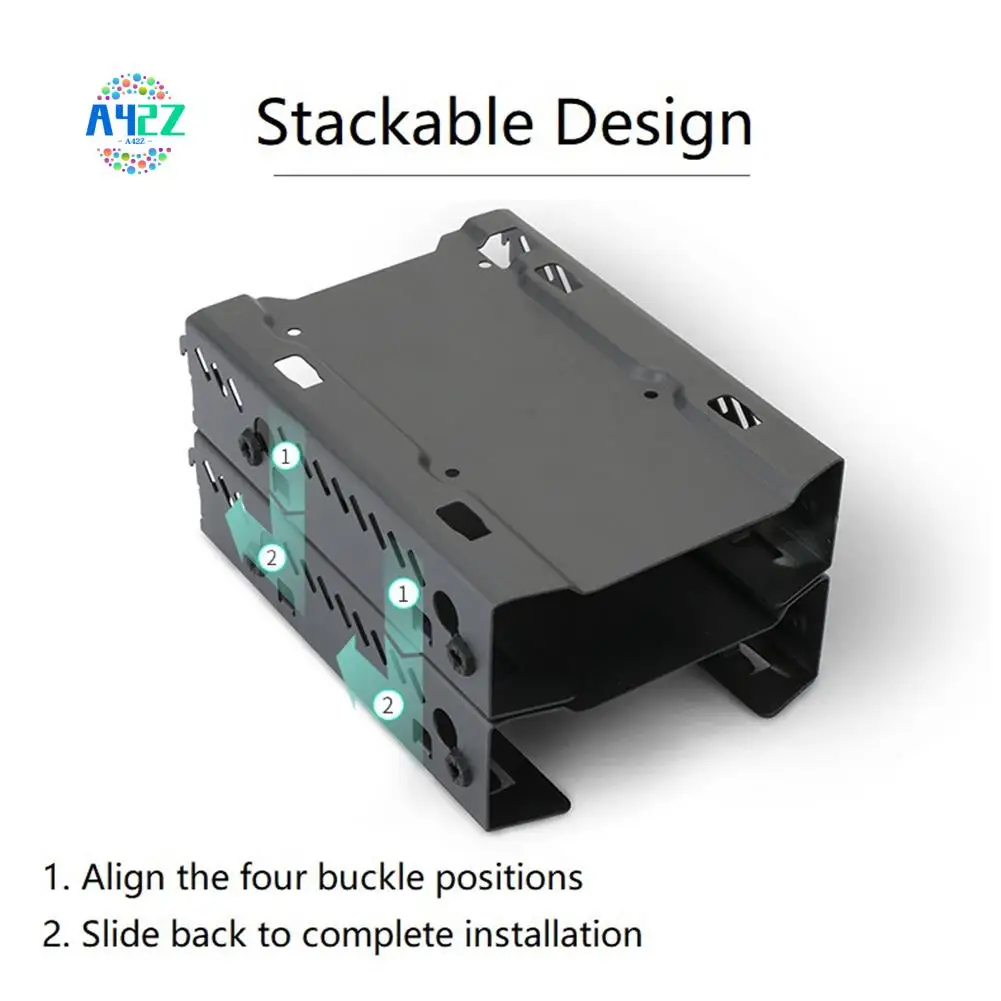 

A42Z-Phanteks 2 Pack Stackable 3.5 / 2.5 Inch Duo Cases HDD Hard Drive Mounting Bracket Adapter