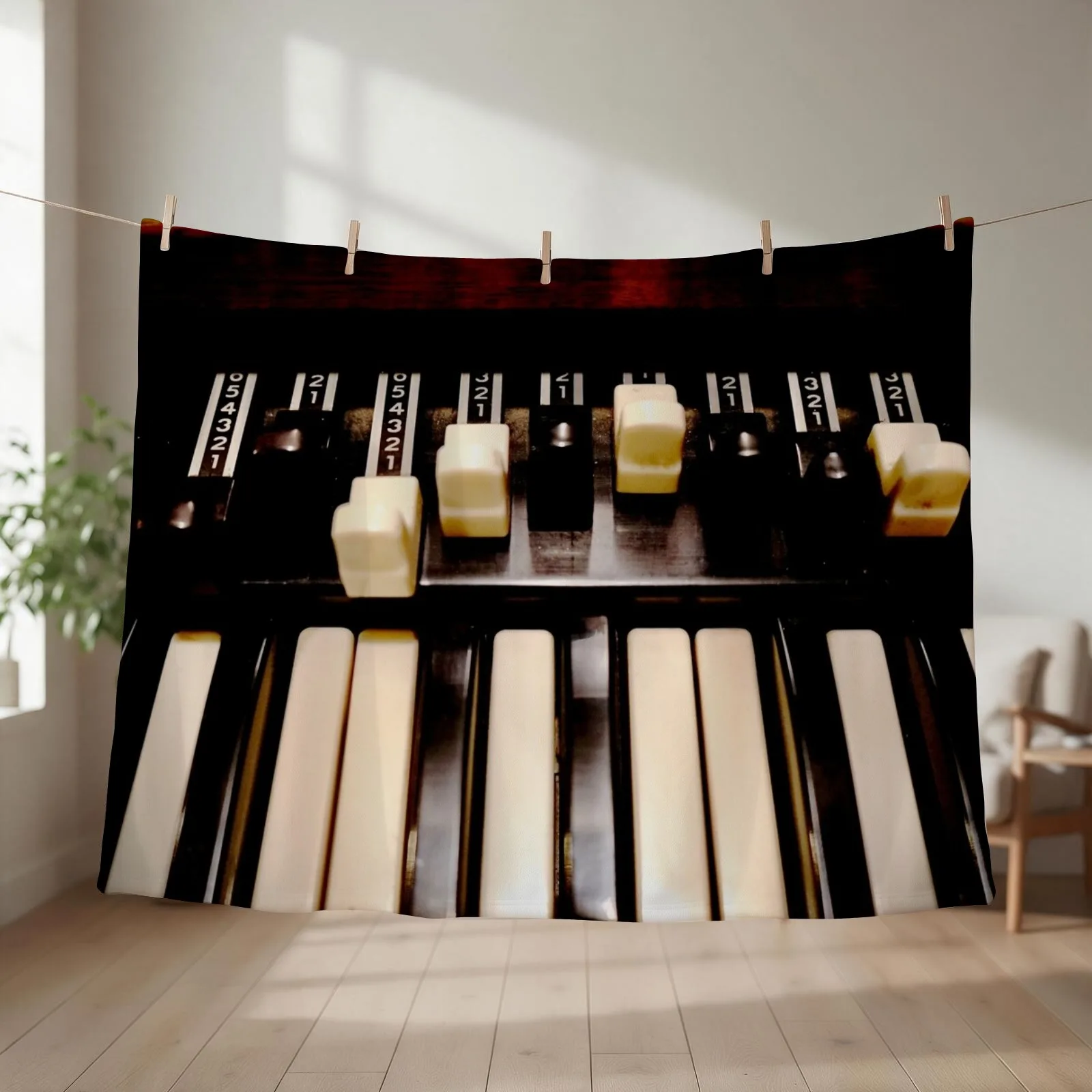 Hammond B3 Organ Throw Blanket Decorative Sofas Thins Soft Plush Plaid wednesday Blankets