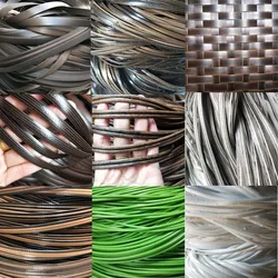 500g 31 türleri için kalın yuvarlak/düz PE sentetik Rattan malzeme dokuma sepet sandalye kanepe masa onarım DIY zanaat plastik halat