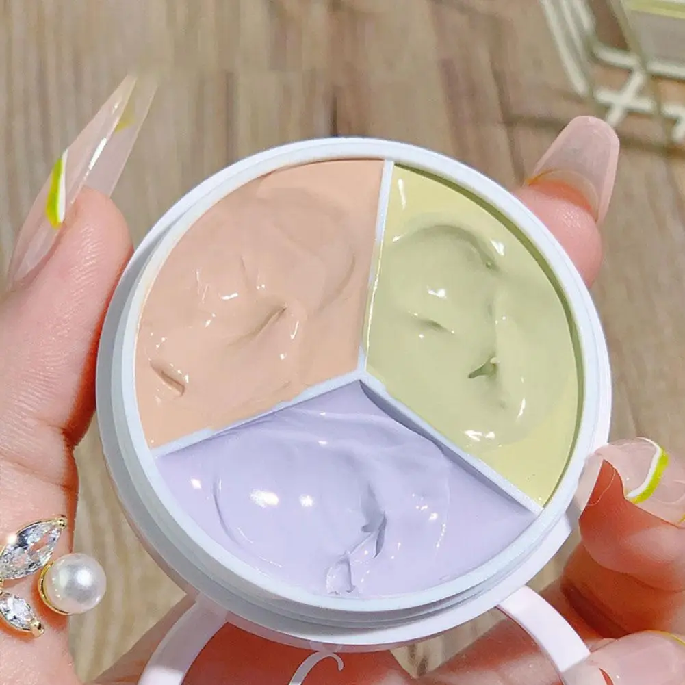 3-Farben-Concealer-Palette mit Voller Abdeckung, Matter Foundation-Kontur-Concealer, Farbkorrektur-Concealer für Augenringe