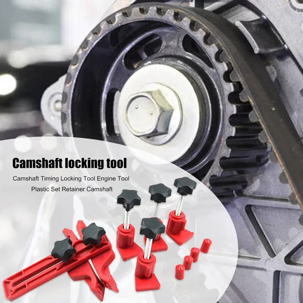 Universal Cam Camshaft pemegang kunci mobil Camshaft alat waktu Dual penguncian Sprocket mobil gigi tetap Clamp alat penguncian Gear Ca T3D9