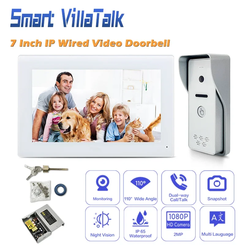 

Direct Selling Show Image Of Visitor Video Talk Unlock One Button To Call Video Remote Intercom System 12v