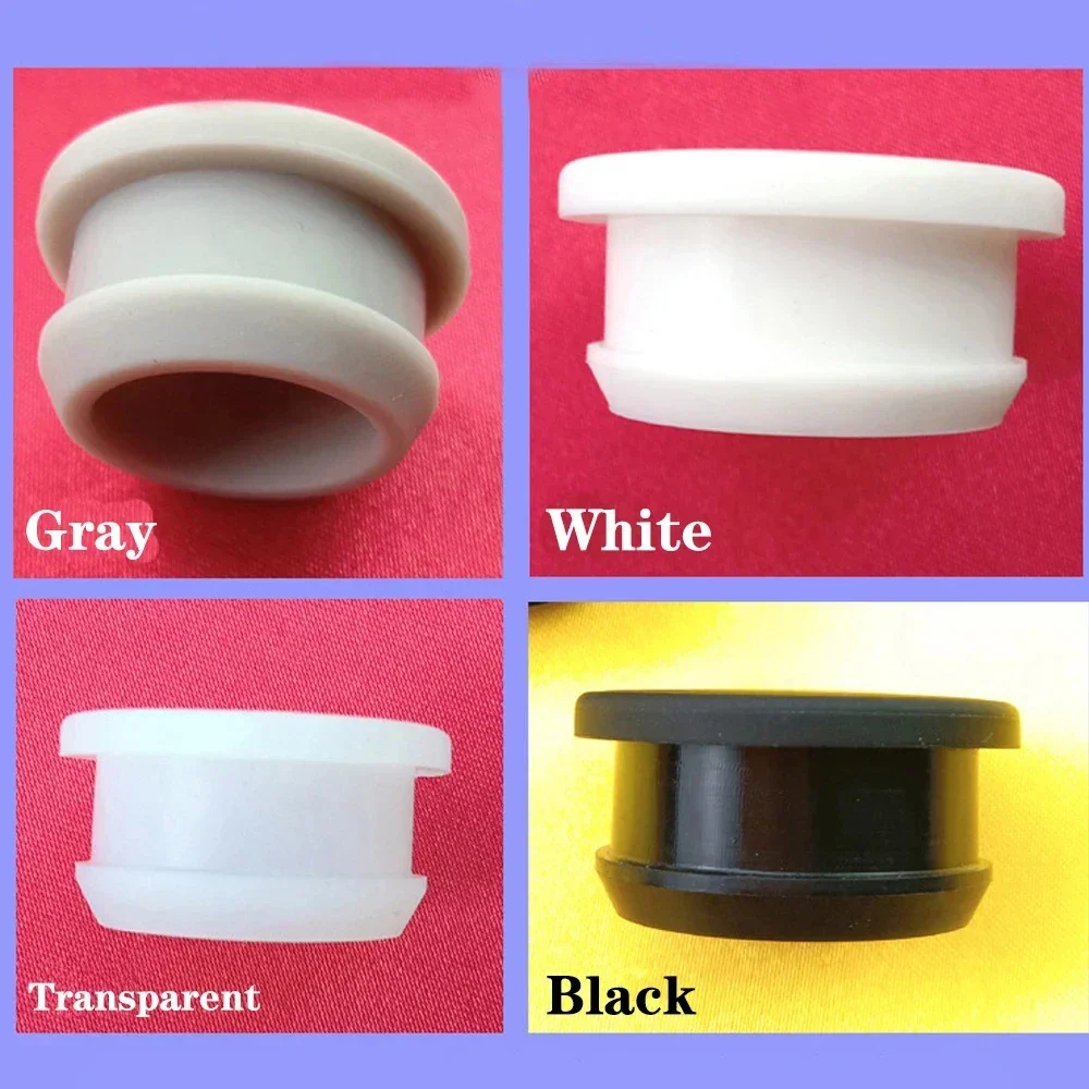 2.5-50.6mm Black Conical Snap-on Silicone Rubber T Type Plug Blanking End Caps Tube Inserts Bung Proof High Temperature