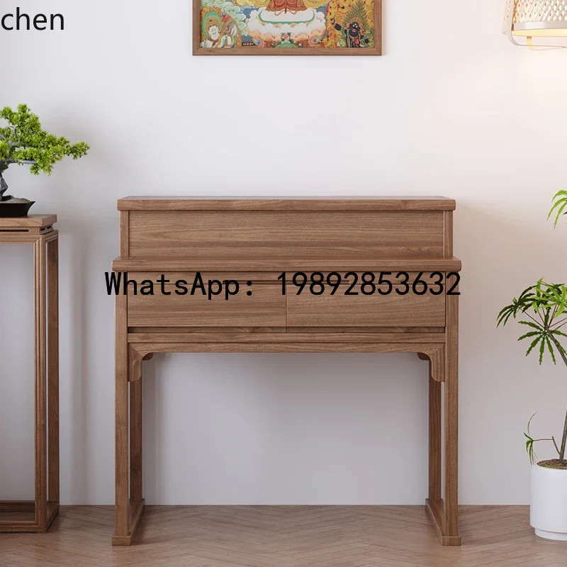 AB  new Chinese-style oering  incense table household living room incense table solid wood Buddhist hall oering table