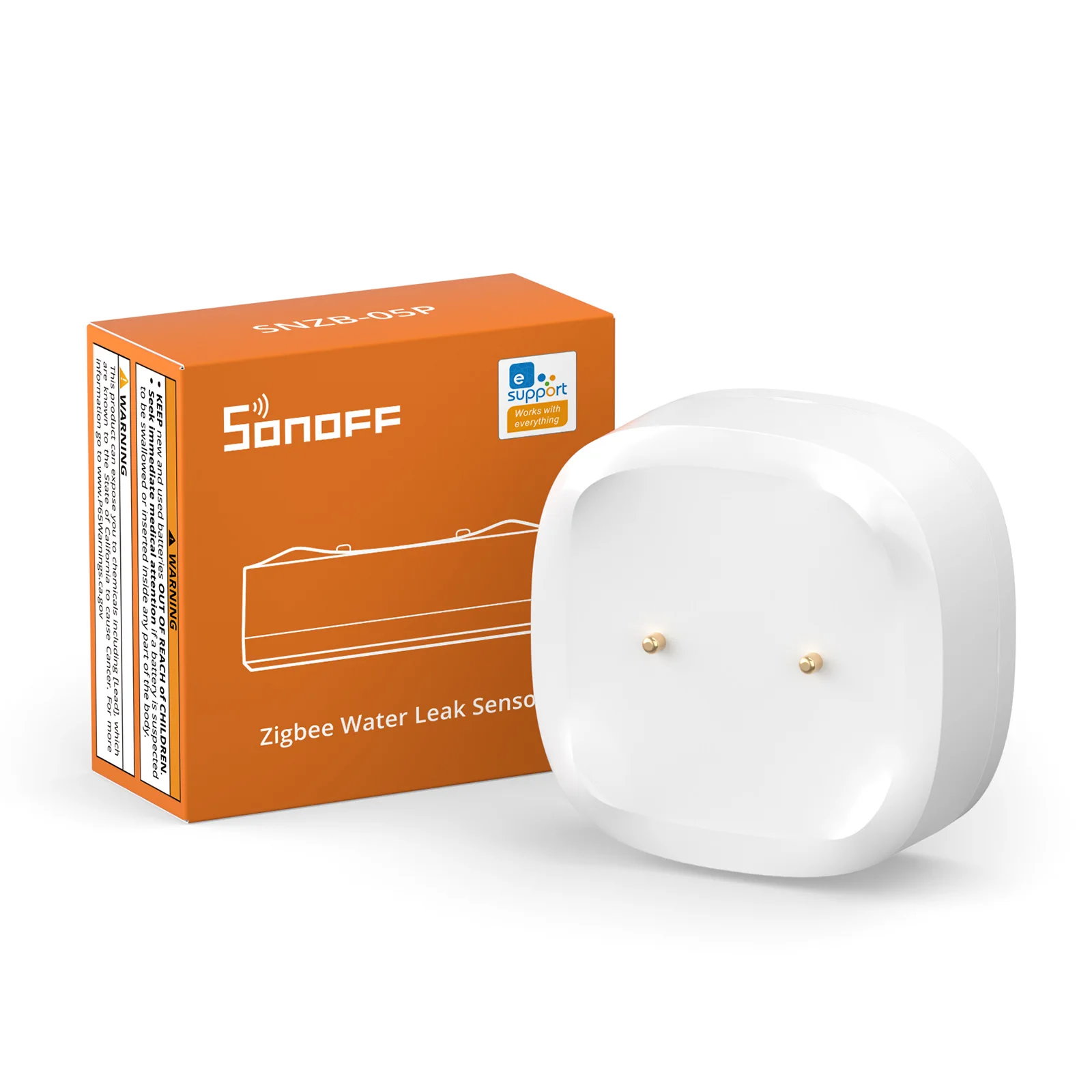 SONOFF SNZB-05P Zigbee Water Leak Sensor Smart Home Zigbee 3.0 Sensor Real-time Alerts Multiple Notifications Need Zigbee Hub