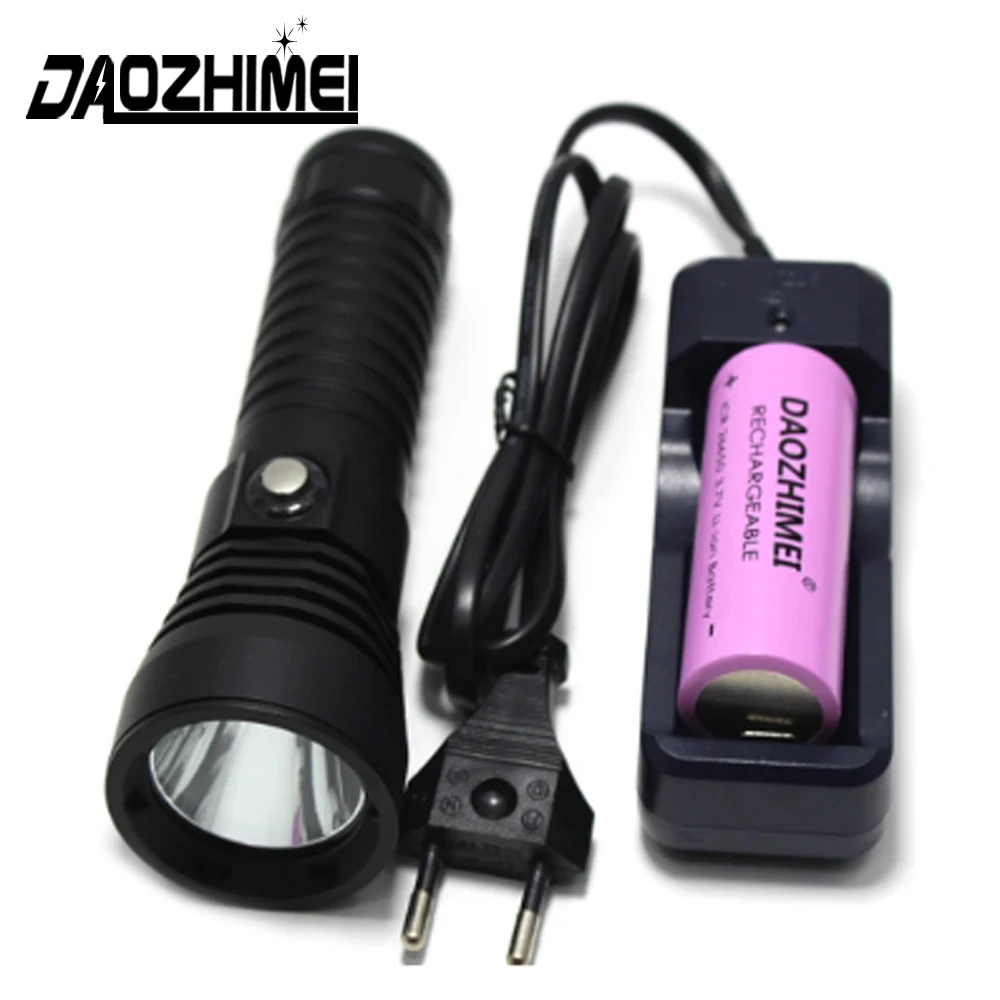 

5000 Lumens Underwater 100m Diving Flashlight white Light 26650 Waterproof Scuba Torch Outdoor Dive LED headlights