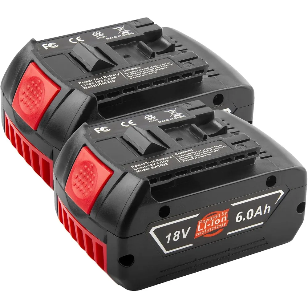 BAT609 6000mAh 18V Lithium Battery Replacement for 18V Cordless Power Tools BAT609G BAT610G BAT611 BAT612 BAT618 BAT618G