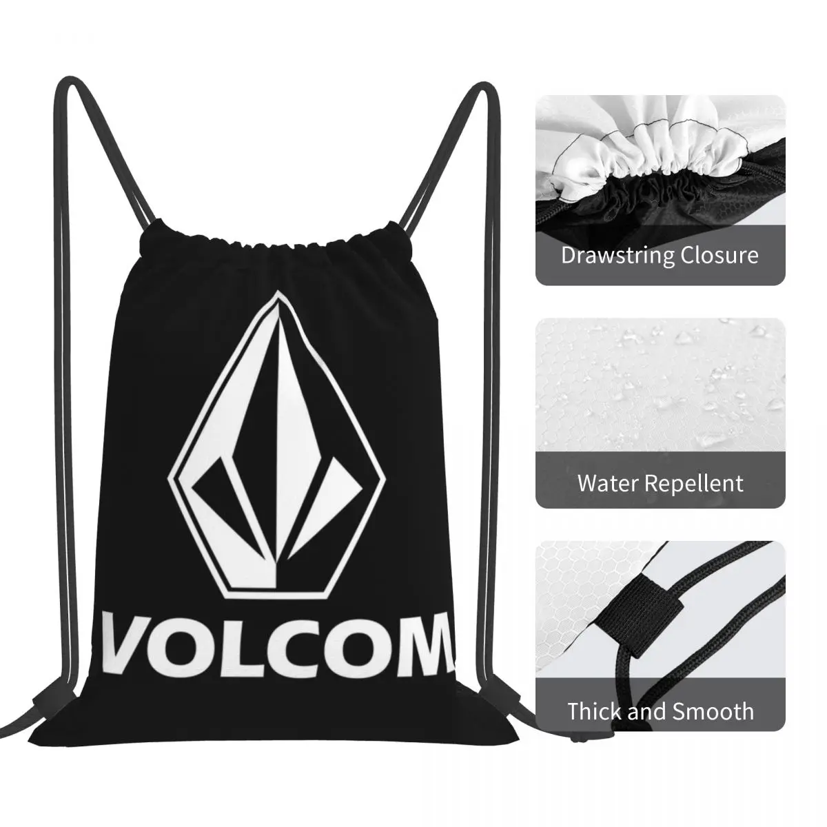 أفضل حقائب ظهر Volcom بيضاء متعددة الوظائف محمولة برباط وحقائب رياضية وحقائب كتب للسفر والمدرسة