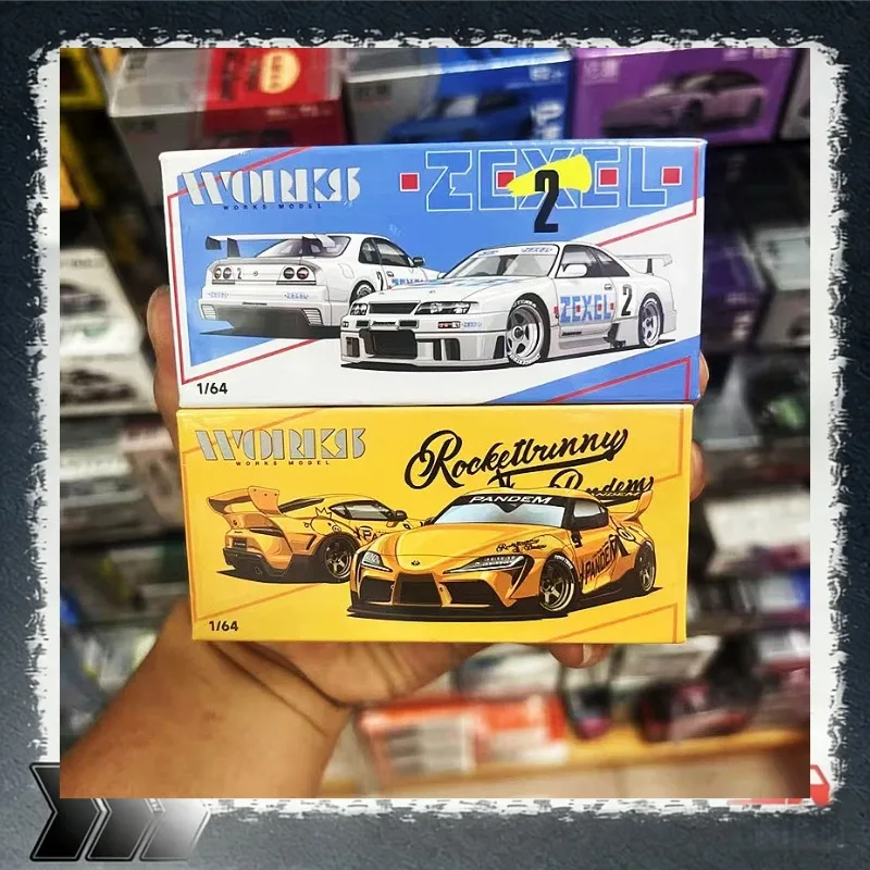 【In Stock】XCARTOYS 1:64 Exhibition-Exclusive Toyota Supra A90 Nissan GTR R33 Alloy Car Model, Ideal Gift, Collectible.
