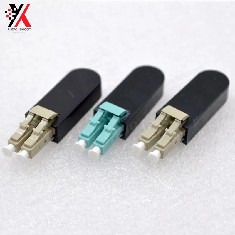 1PCS NEW LC Single Multimode OM3 Fiber Optic LOOPBACK Test Adapter Connector Coupler Flange