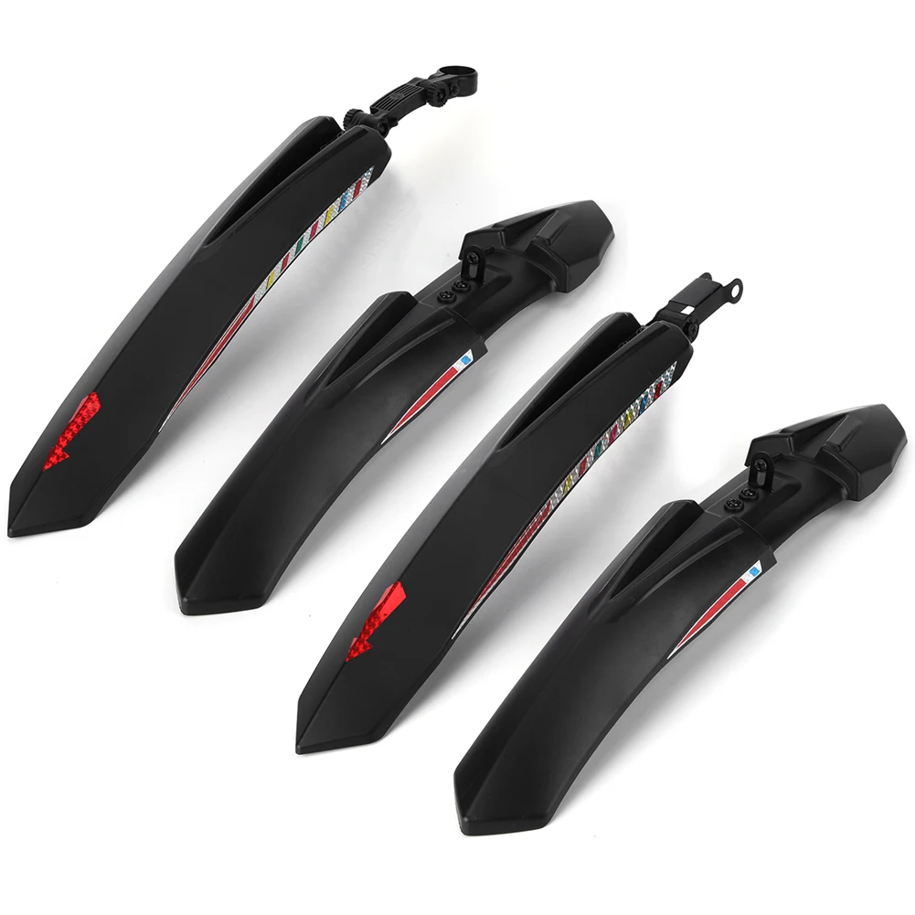 2Pcs Bike Mudguard with Reflective Stickers Front Rear Mud Guard Universal Mud Flaps Bike Splash Guard Cycling Accessories