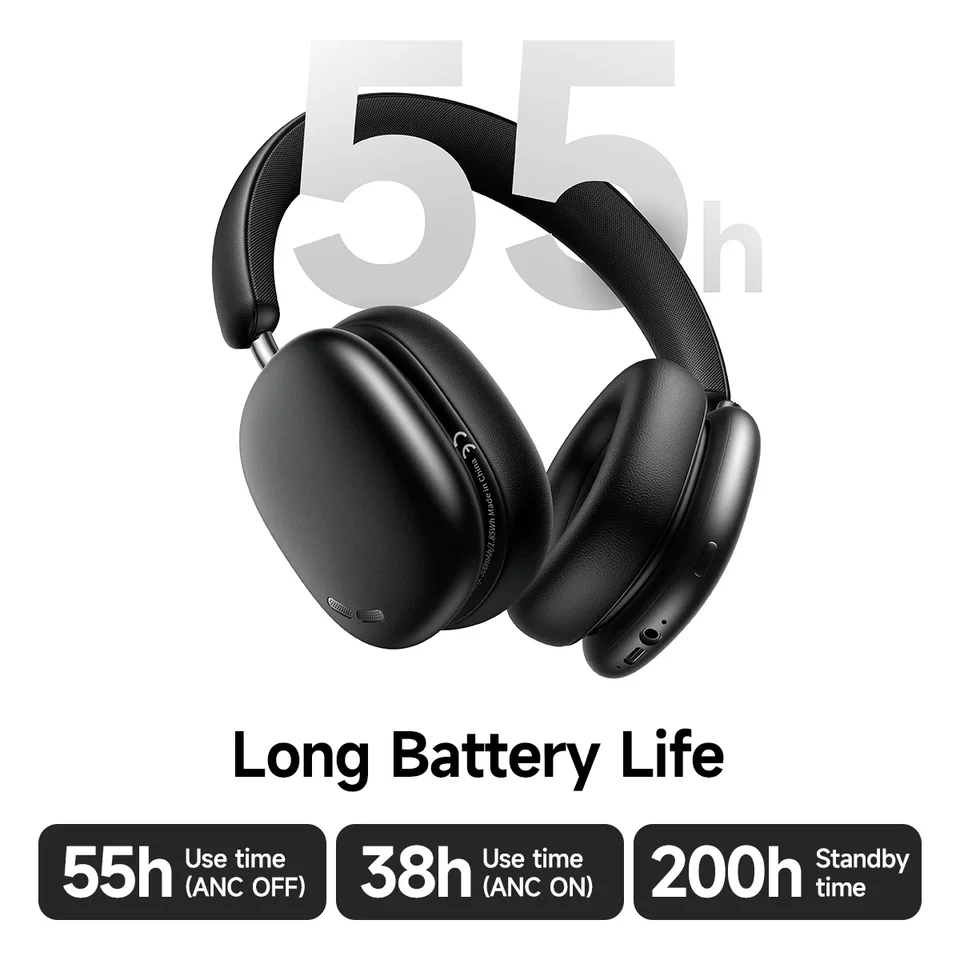 HOCO W35 Max 무선 HiFi 음악 헤드폰 42mm 코일 스피커 캔디 컬러 블루투스 5.3 스포츠 이어폰 지원 AUX/TF 카드 모드 썸네일 4