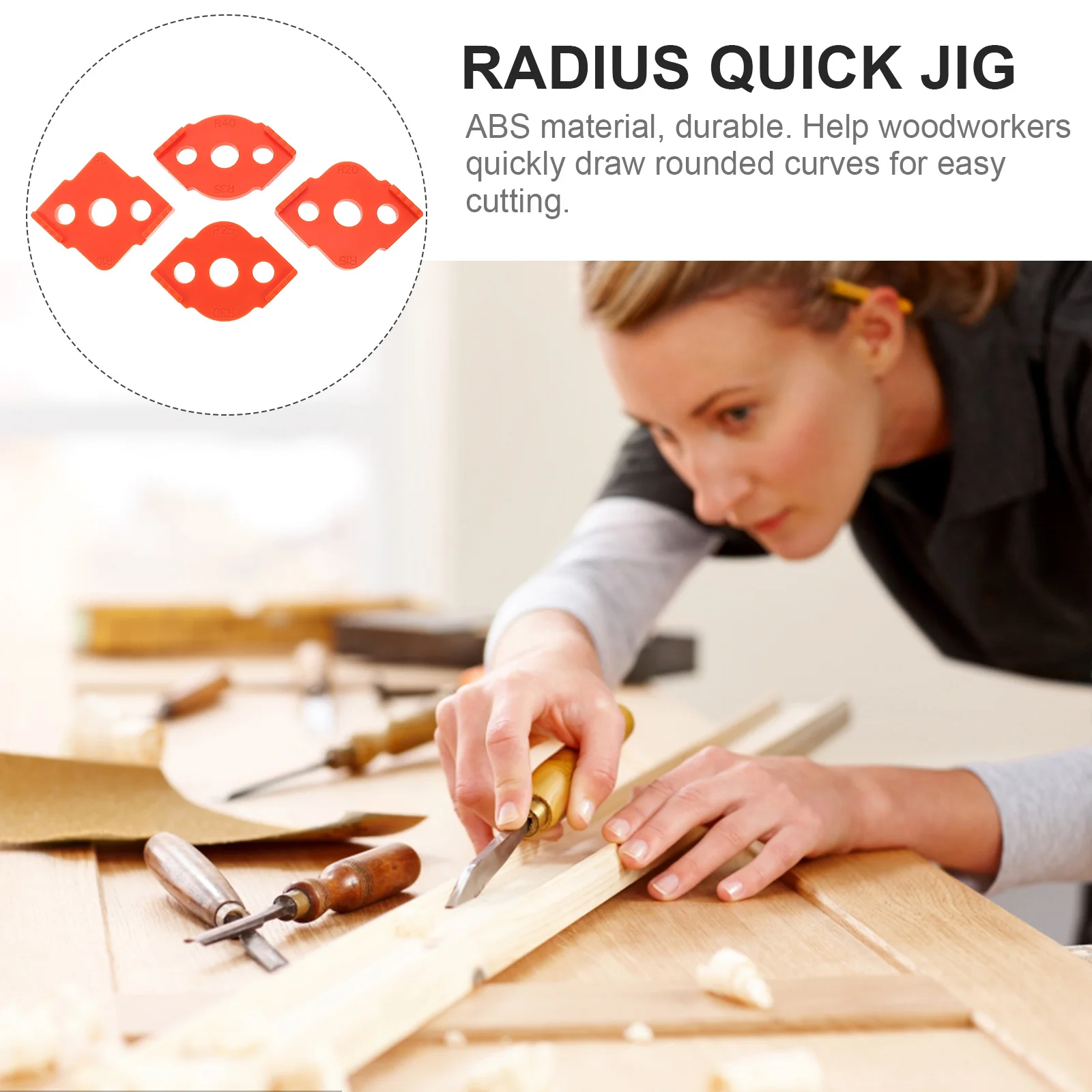 

Half Round Positioning Blocks R5 R20 Templates Router Accessories Woodworking Tools Corner Radius