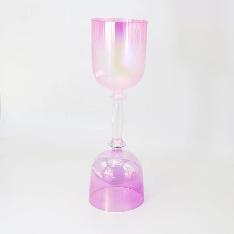 Hooqu incrível som cristal cantando tigelas cabeças duplas com alça para terapia de cura sonora recuperação e meditação reiki