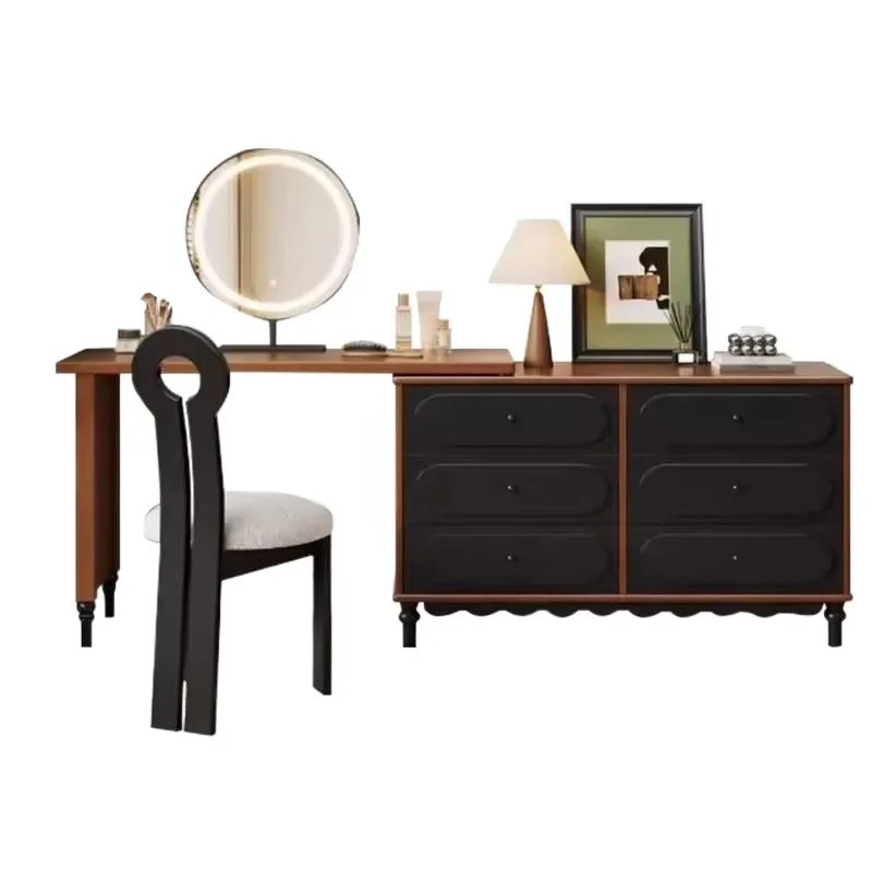 

Solid wood French antique dresser chest integrated design small apartment bedroom