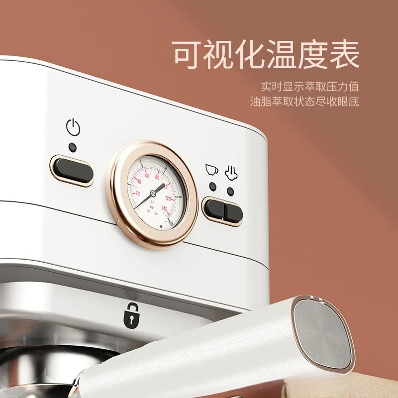 Máquina doméstica pequena automática multifuncional, extração de alta pressão, máquina italiana de espuma de leite concentrado