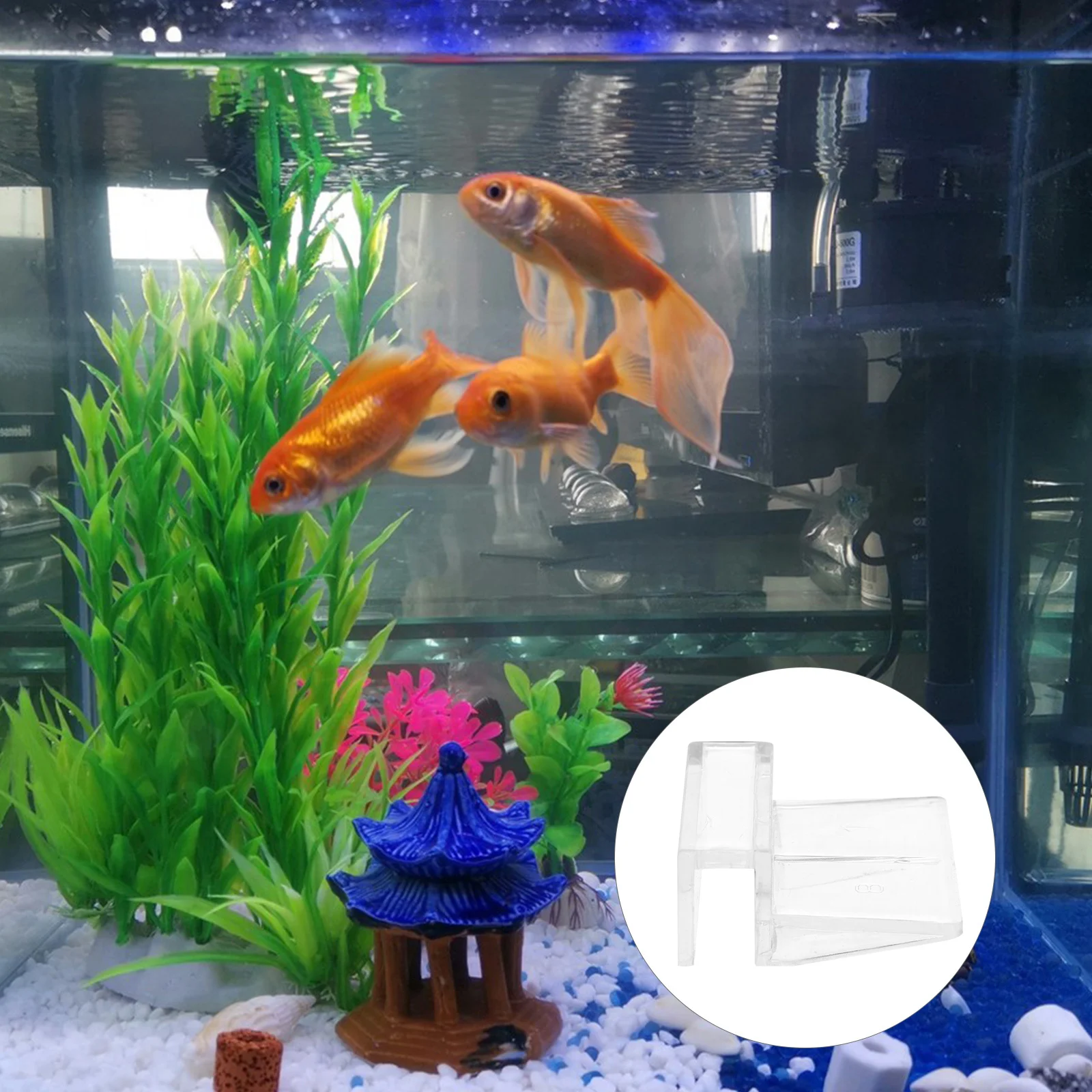 

4Pcs Transparent Plastic Clips Aquarium Fish Tank Holders 8mm Glass Cover Strong Support Clip for Easy Cleaning