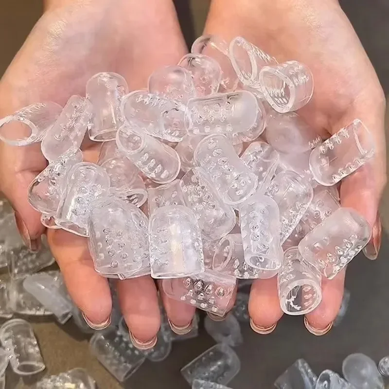 夏クリアシリコンつま先カバー抗摩擦通気性つま先プロテクター水ぶくれを防止つま先キャップカバープロテクターフットケア