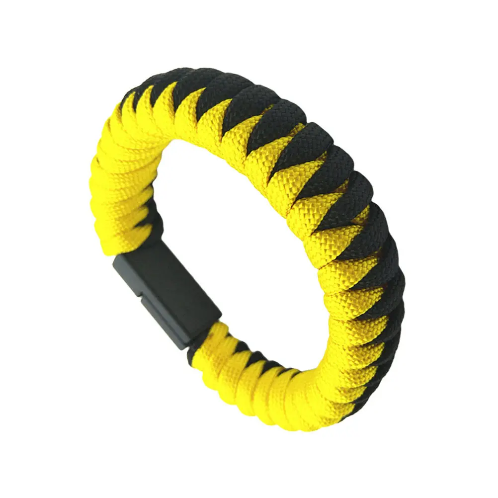 22Cm Innovative 2-in-1 Type-C Cable Bracelet Bright Detachable Wristband Style Charging Cord Wear Resistant Portable Data