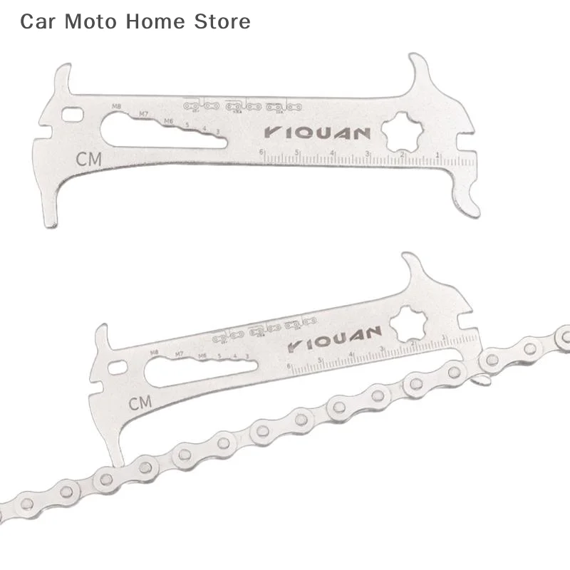 

【DM】1 шт., измерительный инструмент для измерения болтов шоссейного велосипеда, портативный датчик велосипедной цепи 6-в-1, новый дизайн, многофункциональный инструмент