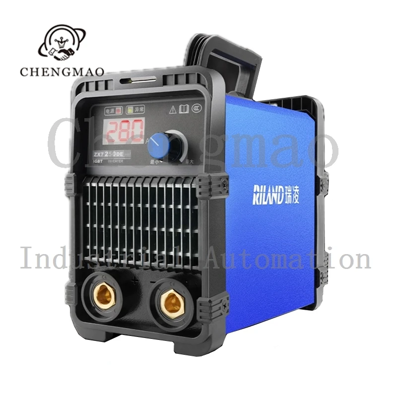 Mesin Las Listrik RILAND MMA200E 6 9 12Meter 250 315 Inverter Tembaga Murni 220V 380V Tegangan Ganda Kelas Industri