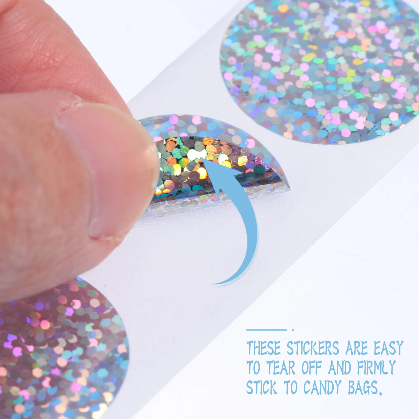 

1 Roll Laser Paper Stickers Premium Adhesive Sealing Stickers for Gift Wrapping Beautiful DIY Craft Decoration