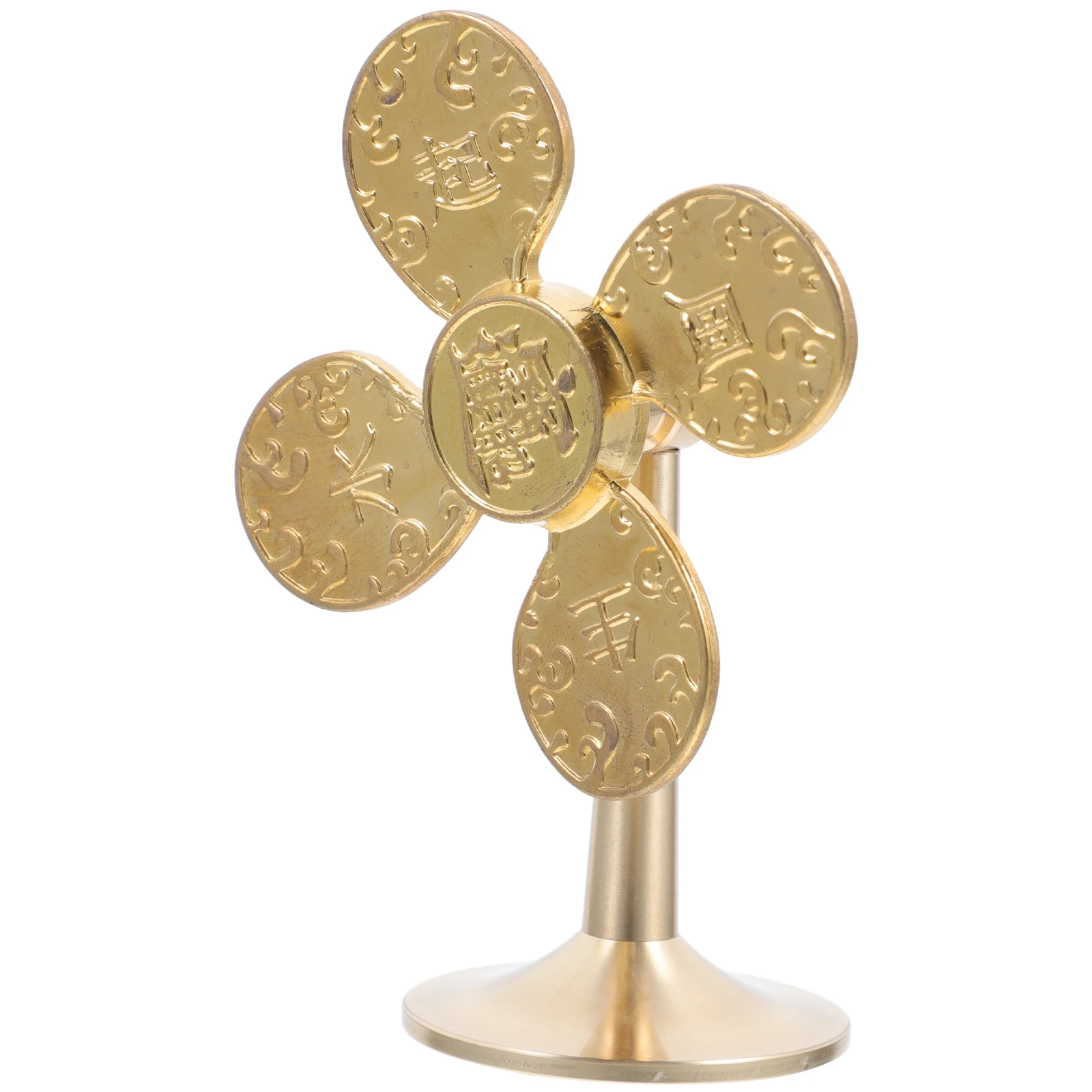 

Brass Windmill Ornament Style Desktop Decor Creative Fortune Feng Shui Sculpture Windmill Ornament