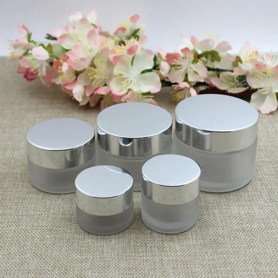 

5G10g15g20g30g50g frosted glass jar pot tin essential gel serum moisture eye cream sample test skin care cosmetic packing