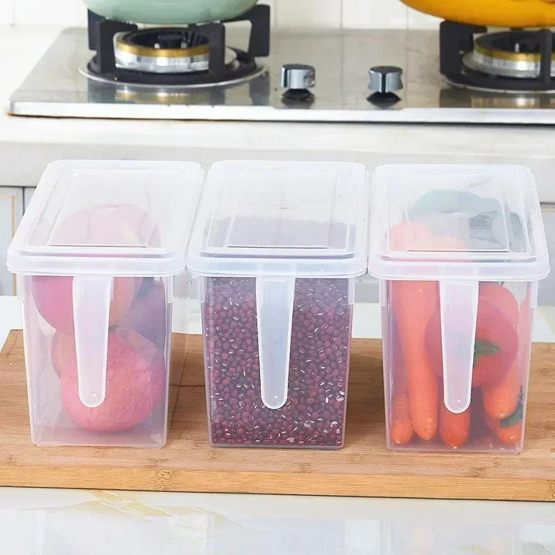 New Kitchen Storage Box Food Vegetable  Container PP fresh-keeping Organizer Refrigerator Storage Box with Lid 5L