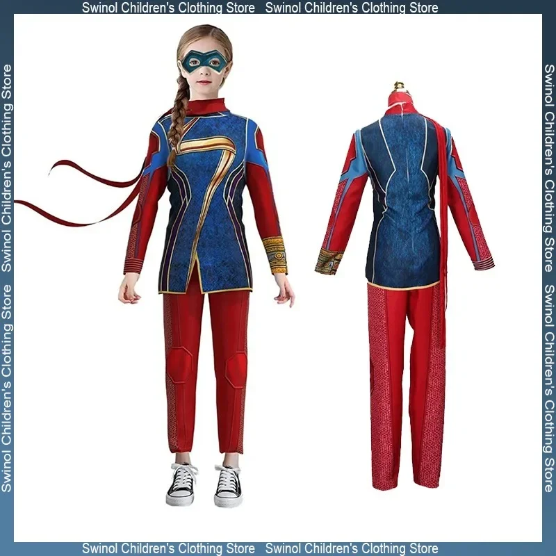 Swinol X-men Marvel Girl Magneto Costume Child Cosplay Stage Show Onesie Holiday Party Carnival Dress Up Marvel Character Cloth