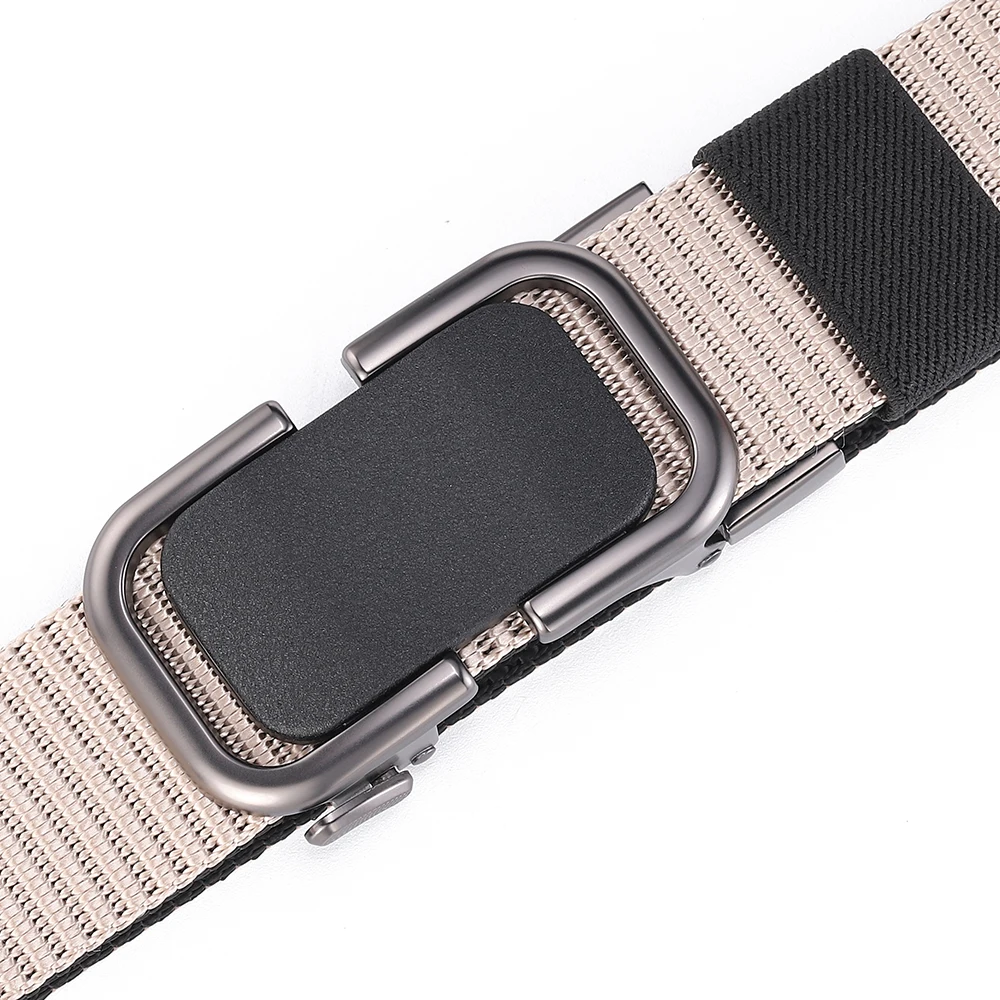 الرجال حزام سبيكة التلقائي سبيكة مشبك النايلون حزام في الهواء الطلق التكتيكية حزام بلا أسنان التلقائي مشبك أحزمة قماش رياضية غير رسمية #4