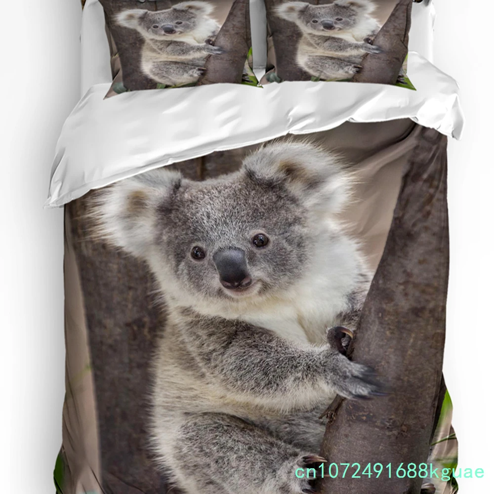 Animal Koala Bear Tree Printed Comfort Duvet Cover Pillow Case Home Textile Quilt Cover Boy Kid Teen Girl 3pcs Bedding Set