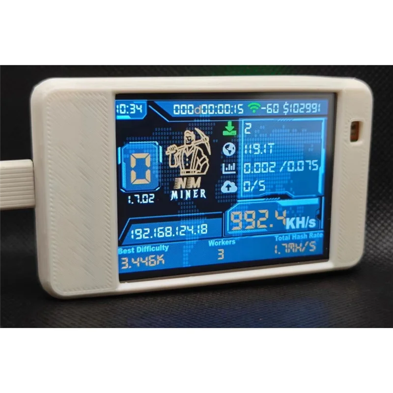 

【Фаворит!】Nmminer Nerdminer Обновление 992 кГц/с Хешрейт ESP32-2432S028 Дисплей 2,8 дюйма CYD Красочный корпус Биткойн Крипто Соло Лоттер