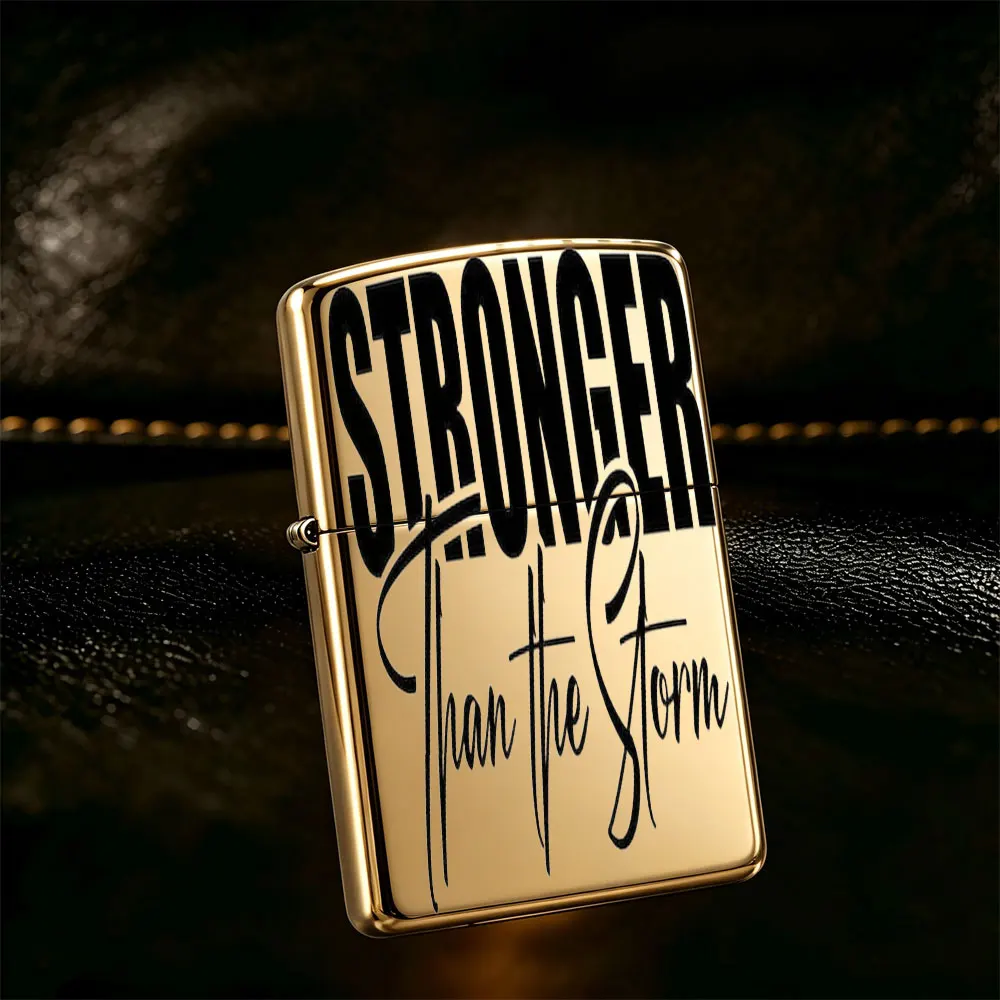 Pocket Lighter, Flip-Top Windproof Design, Sturdy Metal Shell, Storm-Proof Flame, Ergonomic Grip, Durable Ignition, Portable Classic - Stronger Than the Storm