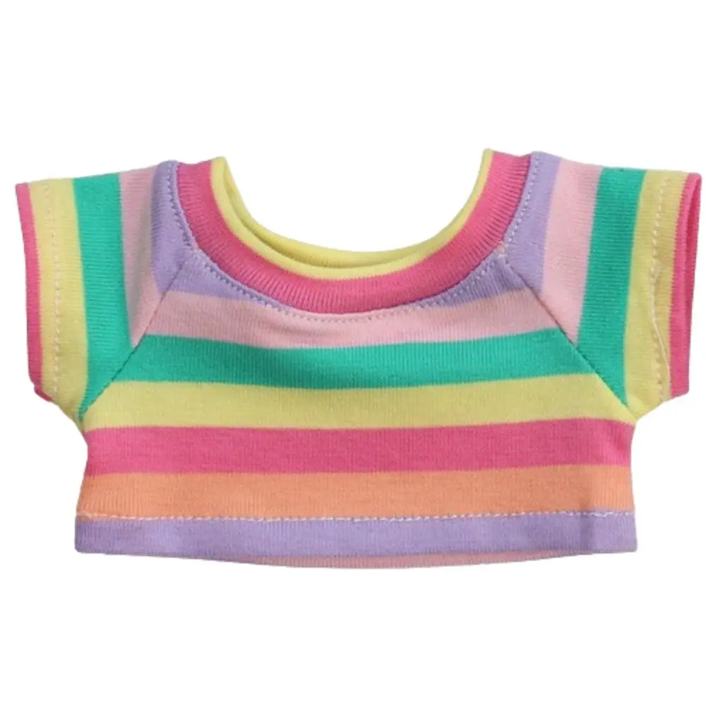 

Cartoon Pattern 20cm Cotton Doll Clothes Cotton Doll Idol Doll T-shirt Shorts Doll Playing House Streak Doll Overalls Suit