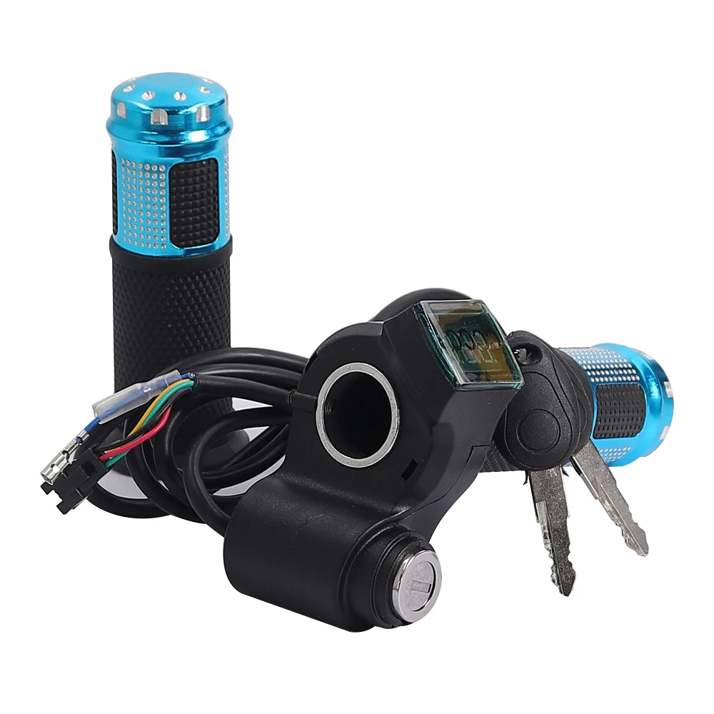 12V-90V Handgriff-Geschwindigkeitsregler mit LED-Digitalanzeige, Spannungsanzeige, Verriegelungsschalter, universell für Elektroroller – Detail 11