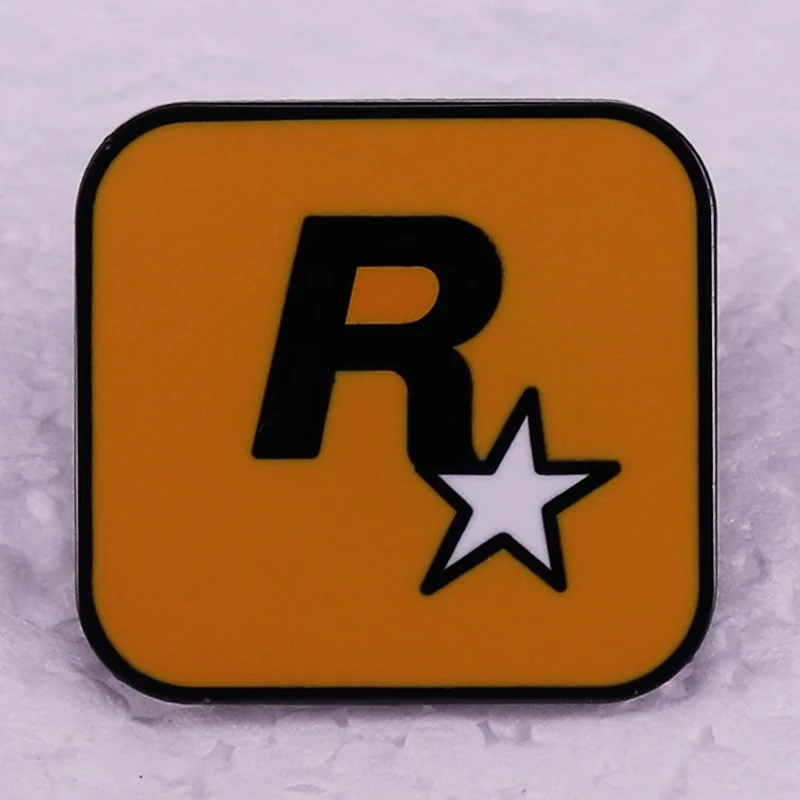 Rockstar Games logo badge enamel pin metal pins