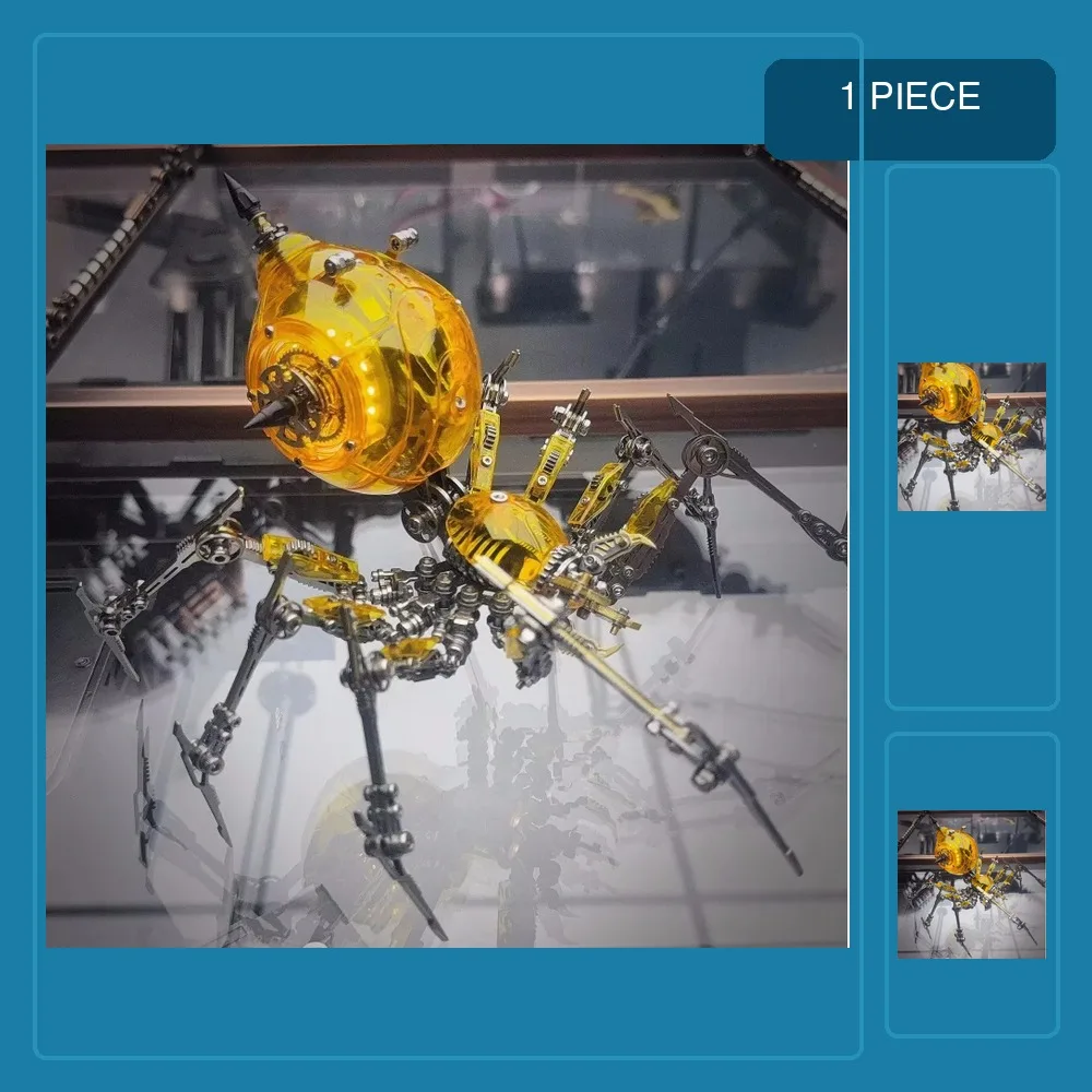 3D Metal Puzzle Spider Assembly Model Toy Diy Mechanical Spider Challenge High Difficulty Assembly Model Special Gift