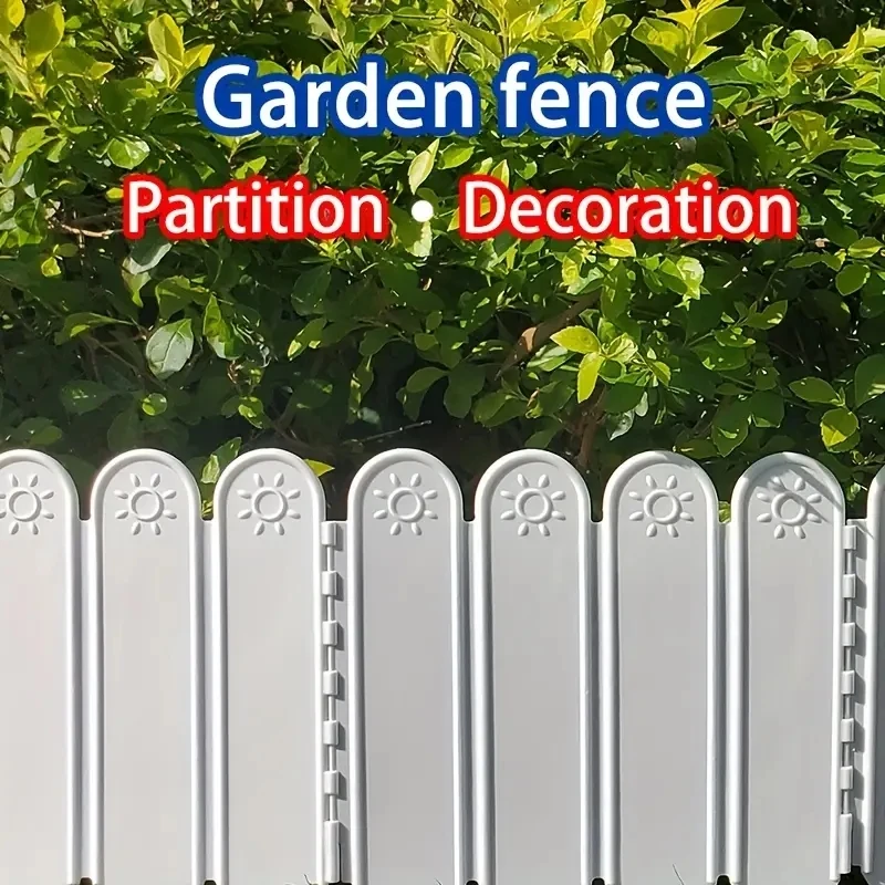 Small fence, fence, plastic flower garden, garden decoration, courtyard enclosure, soil, outdoor vegetable garden, flower bed pa