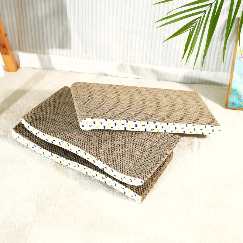 Cat scratching board, corrugated paper, scratching texture design, suitable for indoor cats double-sided use, free catnip