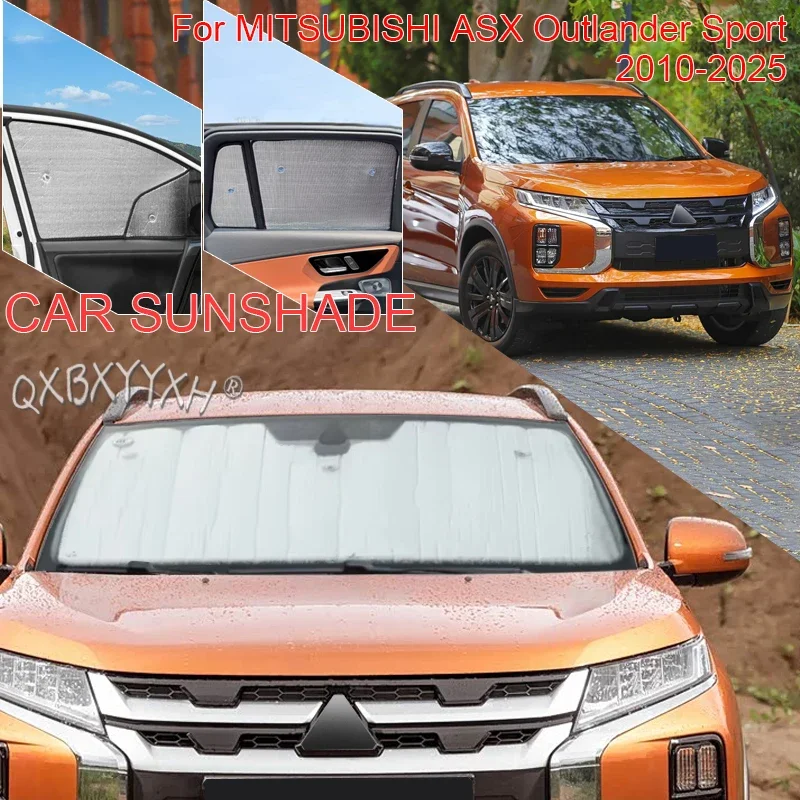 Car Aluminum Foil Foldable Cover Sun Shade For MITSUBISHI ASX OUTLANDER Sport 2010-2025 Auto Protect Windshield Sunshades