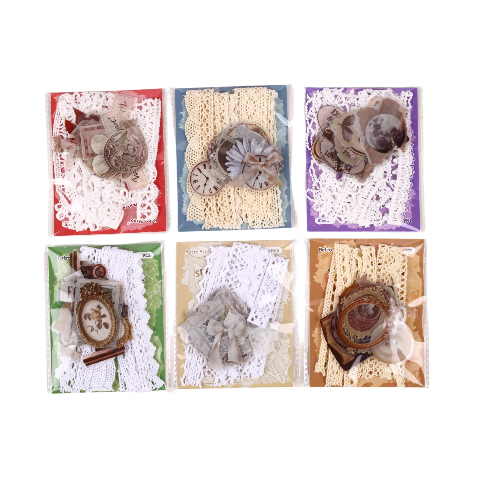 24sets/lot Memo Pads Material Paper flutter freely Planner Junk Journal Scrapbooking Cards Retro Background Decoration Paper