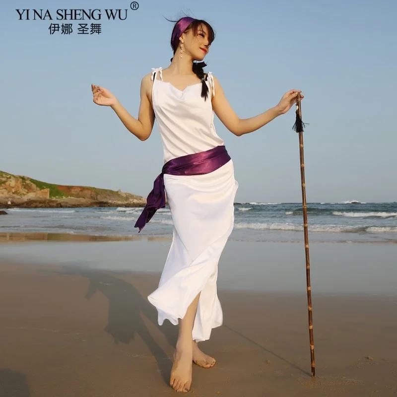 

Women Belly Dance Training Clothing Robe Costume Outfits Costume Bellydance Class Team Wear Professional Performance Clothing